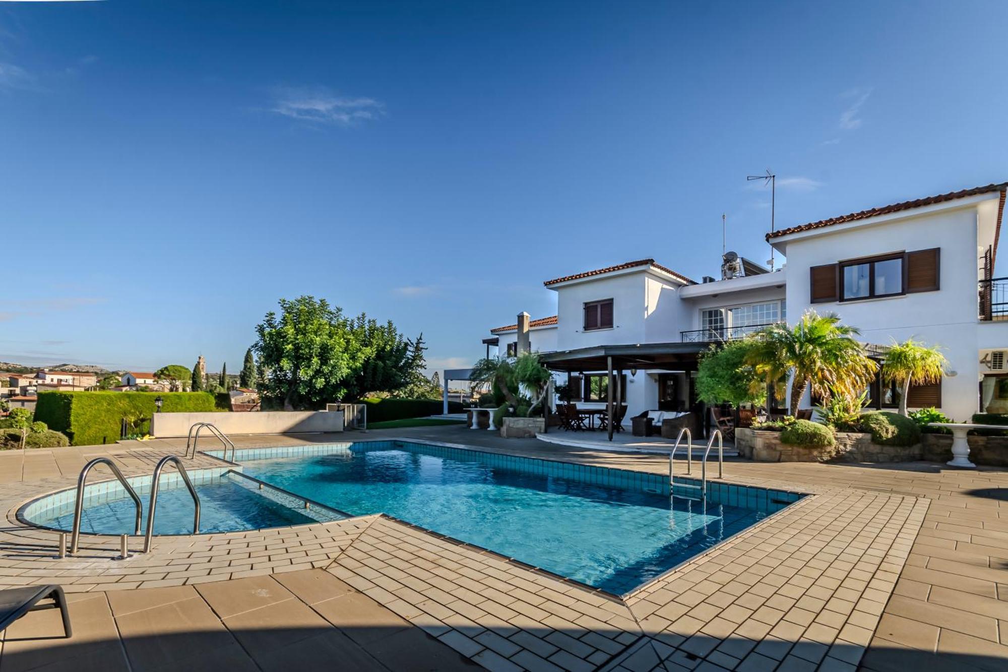 Mountain View 6 Bed Mansion With Private Padel Court, Pool & Gym * Larnaca