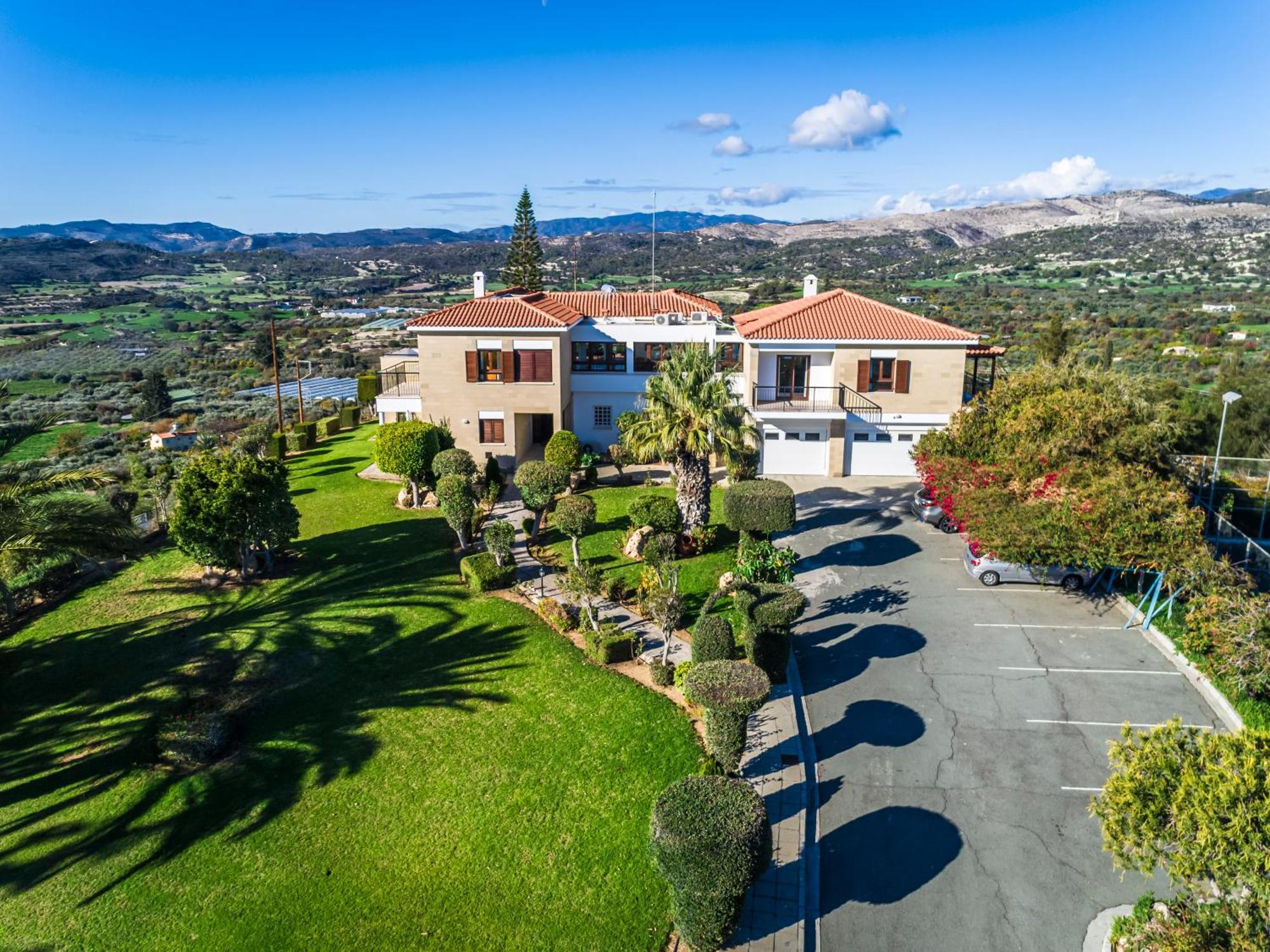 Mountain View 6 Bed Mansion With Private Padel Court, Pool & Gym * Larnaca