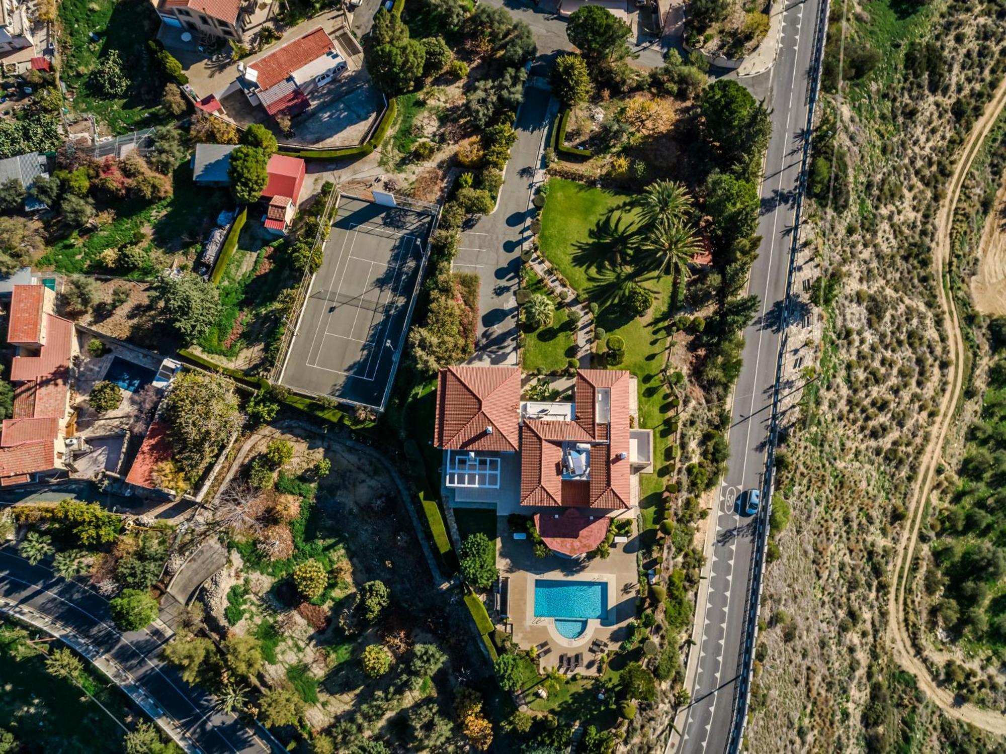 Mountain View 6 Bed Mansion With Private Padel Court, Pool & Gym Villa Larnaca